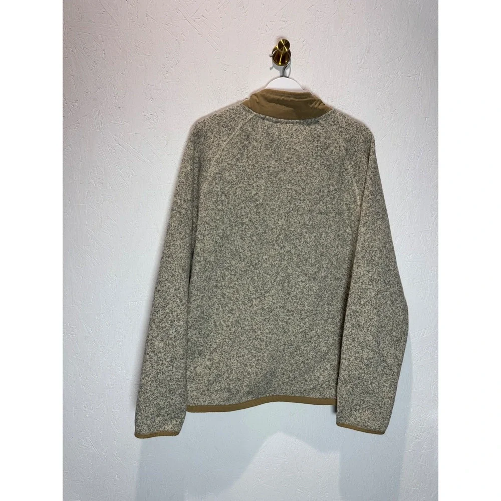 The North Face Gordon Lyons 1/4-Zip Fleece Pullover Mens Large Oatmeal Tan